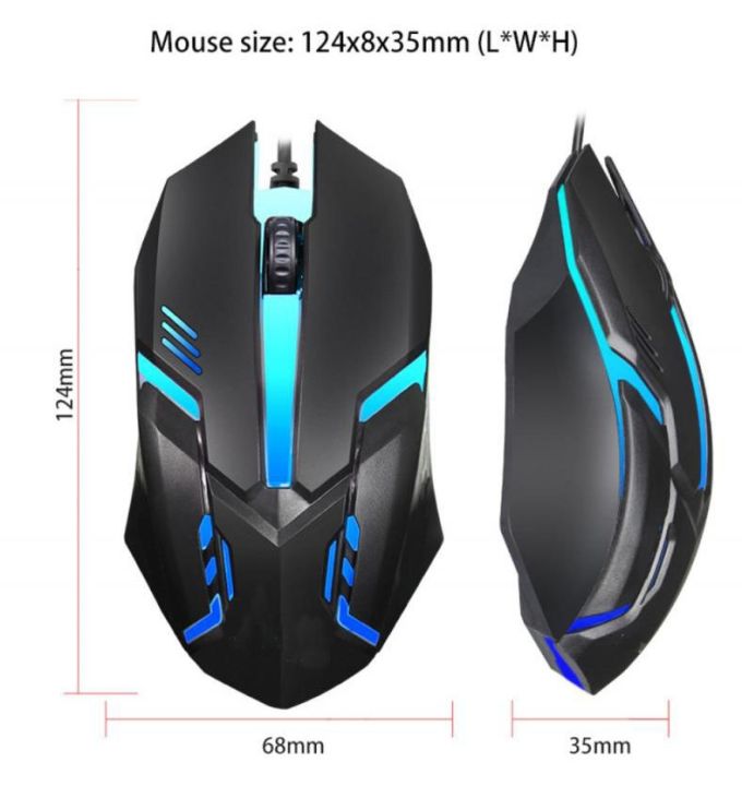Wired Mouse Gaming Mouse 5 Colors Computer Mause | Daraz.com.bd
