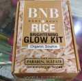 RICE BRIGHTENING GLOW KIT face mask+ face wash+ face scrub. 