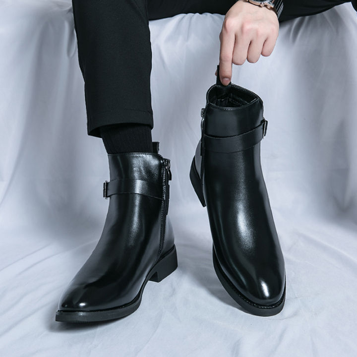 New%20Waterproof%20British%20Riding%20Boots%20Men's%20Fashionable%20Ankle%20Boots%20Casual%20and%20Versatile%20High-Top%20Leather%20Shoes%20Men's%20Trend%20-%20Image%202