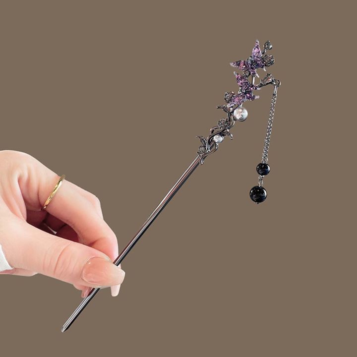 Classic%20Hair%20Stick%20Chopsticks%20Ink%20Color%20Flower%20Metal%20Fringe%20Hairpin%20For%20Women%20Pearl%20Black%20Beads%20Cheongsam%20Hair%20Bun%20Jewelry%20s%20-%20Image%207