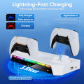 Wall Mount Kit with RGB Light For PS5/ Pro/ Slim Console Dual Controller Charging Station Headset Hanger For PS5 Accessories.