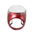 Motorcycle Red/White Front Headlight Fairing Windshield For Cafe Racer Honda Universal 7inch/16.5~18cm Retro Headlamp Windscreen. 