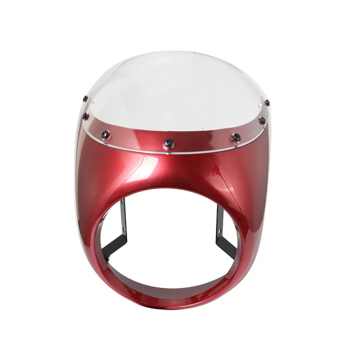 Motorcycle%20Red/White%20Front%20Headlight%20Fairing%20Windshield%20For%20Cafe%20Racer%20Honda%20Universal%207inch/16.5~18cm%20Retro%20Headlamp%20Windscreen%20-%20Image%208