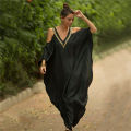 Kaftan Dresses Swimsuit Cover Up Maxi Dress Beach Wear Turkish Cold Shoulder Beach Outifits Summer Vacation. 