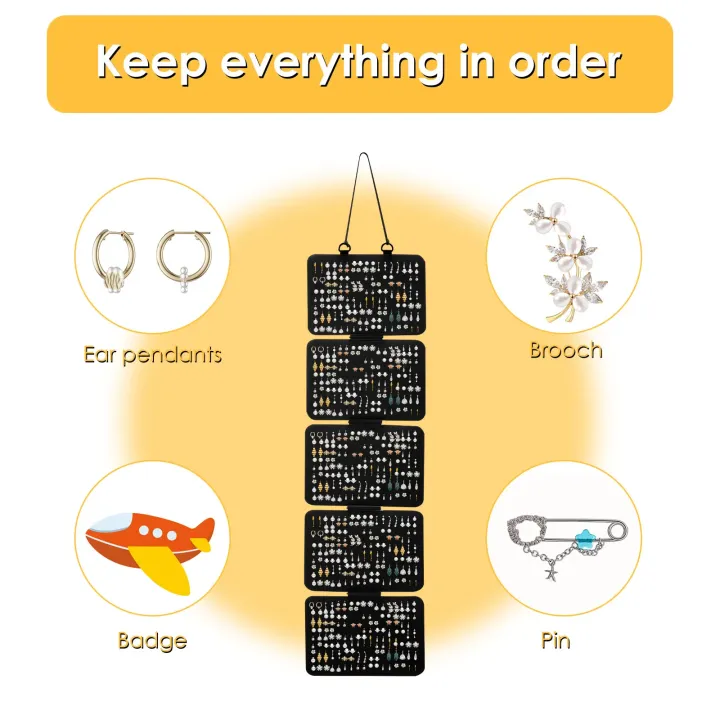 Hanging%20Enamel%20Lapel%20Pin%20Display%20Panels%20Felt%20Badge%20Button%20Brooch%20Storage%20Holder%20Jewelry%20Necklace%20Display%20Stand%20Earring%20Organizer%20-%20Image%203