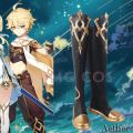 Genshin Impact Aether Cosplay Shoes Anime Chinese Style Halloween for Women Game.