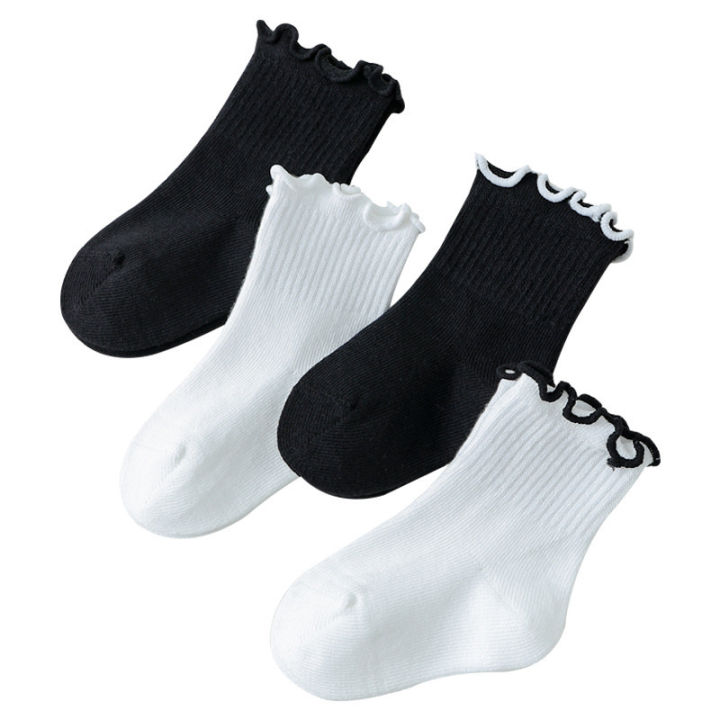 Lawadka Children's Girls Socks Cotton Dot Solid Kids Girl Sock Fashion Princess Baby Socks For Girls Autumn Winter 0-12Years