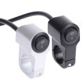 Motorcycle Handlebar Headlight ON/OFF Switch Scooter ATV Aluminum Alloy 2-Wire Black Light Waterproof Switchs 12V.