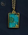 Customised Real Flowers Preserved in Resin Pendant with chain. 