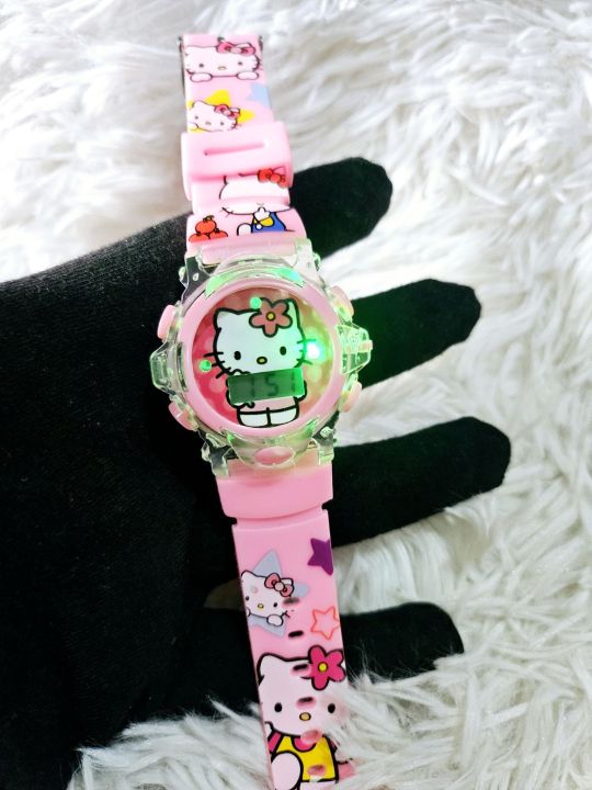 Kids%20Girls%20Kitty%20Watch%20Spinner%20Lighting%20Musical%20Cool%20Fun%20Watch%20-%20Image%203