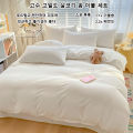 KDJEIKZ Hotel Equivalent 3pcs Brushed Solid Color Duvet Cover, Cover*1+Pillowcases*2, Polyester Fabric, All Season Bedding.