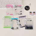 Korean Style Cute Transparent Zipper Card Holder 3 Inch Photo Sleeve Student ID Badge Pendant Storage Pouch Clear Card Case. 