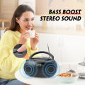 CD/MP3 Player Boombox with Bluetooth AM FM Radios and USB/MP3, Bass Boost, AC DC Power.