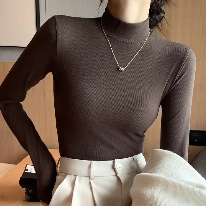2025%20New%20Knitted%20Half-turtleneck%20Pullovers%20Women%20Bottom%20Shirts%20Sweater%20Jumper%20Elegant%20Korean%20Fashion%20Long-sleeved%20Tops%20Knitwear%20-%20Image%207
