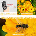 2in1 Phone Camera Lens Kit 12.5X Macro Lens for iPhone 16 15 14 0.45X Wide Angle Lens for S25 clip on Lens.