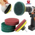 4 Inch Drill Power Brush Tile Scrubber Scouring Pads Cleaning Kit Household Cleaning Tool for Bathroom Floor Tub Polishing Pad. 