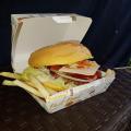 50/100Pcs Thickened Greaseproof Burger Box - Food Grade Disposable Fast Food Take Out Packaging Container. 