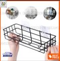 Bathroom Kitchen Punch Corner Frame Shower Shelf Wrought Iron Shampoo Storage Rack. 