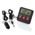 Digital Temperature And Humidity Meter LCD Display Outdoor Incubator Thermohygrometer With probe For  Pet Hatching Eggs Sensor. 