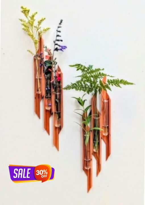 Artistic Geometric Wall-Mounted Hydroponic Propagation Vase For Home And Office Wall Decor