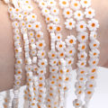 4-8mm Flower Lampwork Glass Flat Beads Daisy Spacer Loose Beads For Jewelry Making DIY Bracelet Crafts Handmade Accessories. 