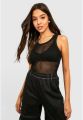 Women Fishnet MESH Tank Tops Lightweight Cropped Gym T-Shirt Ladies Casual Wear Sleeveless Summer Vest. 