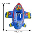 1pc Blue Airplane Inflatable Seat Ring Thickened PVC Swimming Ring With Steering Wheel Beach Pool Beach Aircraft Yacht. 