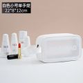 Portable Travel Wash Bag Female Transparent Waterproof Makeup Storage Pouch Large Capacity Cosmetic Organizer Pu Material.