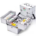 Fours medical box organizer pill box first aid kit aluminum first aid box 30*24*21 cm. 