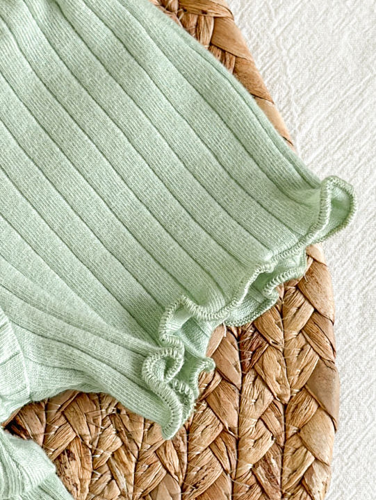 Newborn%20Baby%20Set%20Light%20Green%20Pit%20Strip%20Top+Pants%20Set%20Suitable%20for%200-9%20Months%20Female%20Baby%20Comfortable%20Casual%20Set%20Baby%20clothing%20-%20Image%205