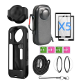 For Insta 360 X5 Camera Protective Accessory Kit Lens Guard/Silicone Protective Cover/Screen Protectors/Camera Case. 