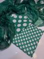 Alhamdulilah – Cut Work Polka Dots Lawn 3PC Suit | Polka Digital Printed Shirt, Chiffon Dupatta & Cross Stitch Trouser. 