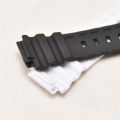 Resin Strap For Casio MRW-200H 18MM Watch Band Mens Sports Waterproof Black White  Replacement Watch Accessories. 