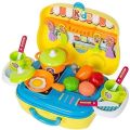 Plastic Luxury Kitchen Set Cooking Toy with Briefcase and Accessories Toys For Kids. 