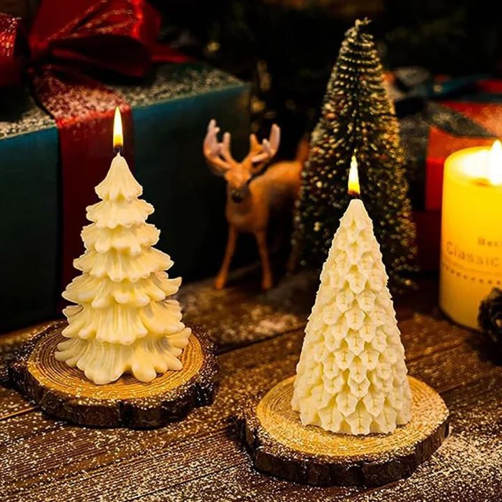 Silicone%203D%20Christmas%20Tree%20Mold%20DIY%20Resin%20Epoxy%20Small%20Irregular%20Pine%20Needle%20Tree%20Craft%20Candle%20Making%20Kit%20Holiday%20Decor%20-%20Image%202