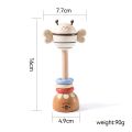 Wooden Cartoon Bee  Ringing Toy Musical Instruments Montessori Music 0 12 Months Toys Kids Early Educational Wooden Instruments. 