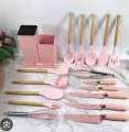 20 piece Premium Silicone Knife Set with 11 Spoons & Cutting Board - Elevate Your Cooking Skills. 