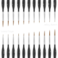 11/22Pcs Black Detail Paint Brushes, Fine Tip Pain Brush Set, Miniature Model Painting Brush for Acrylic, Oil, Scale Model. 