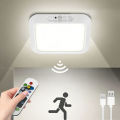 Rechargeable Remote Control Ceiling Light 3 Lighting Modes Wireless Motion Sensor LED Lamp for Bedroom Bathroom Kitchen Hallway. 