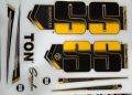 SS TON 2023 New Black yellow  Edition Cricket Bat Sticker Latest version for professional players. 
