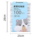 100Pcs ( 5Rolls ) Small Biodegradable Compostable Garbage Bag Household Desktop Mini Trash. 
