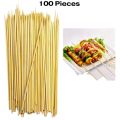 Bamboo stick 10 inches 100 pieces  bamboo bbq skewers stick chicken shashlik stick diy craft bamboo sticks. 