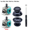 1set = 2pcs 3D Joystick Adjustable Resistor 2k3Ω + 2pcs Thumb Stick Cap +1pc Screwdriver for PS5 Controller Repair Kit for PS 5. 