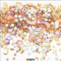 Moon Star Collision Gradient Mixed Pendants Porcelain White AB Crystal Glass Beads DIY Bracelets Necklaces Jewelry Making.
