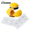 SHENHONG 3D Lemon Design French Dessert Fruit Mousse Moulds 6 Cavity Silicone Cake Molds Kitchen Bakeware Pastry Baking Tools. 
