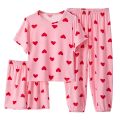 3pcs Sets of Boys and Girls Cute Summer Fashion Suit Girls Go out Suit Boys Comfortable Home Suit. 