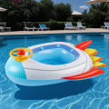 1PC Rocket-shaped Thickened Inflatable Seat Ring with Steering Wheel, Summer Underarm Float for Pool & Beach Parties. 