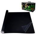 Fish Tank Background Sticker Black Static Cling Film Adhesive-Backed Film Wallpaper Aquarium Background Decorations.