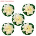 5/7pcs, Artificial Lotus, Realistic Water Floating Foam Lotus, Fake Water Lily Leaves, Home Garden Yard Pond, Home Decor.