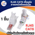 Cat6 head LAN cable RJ45 crimp connector without crimp tool. 